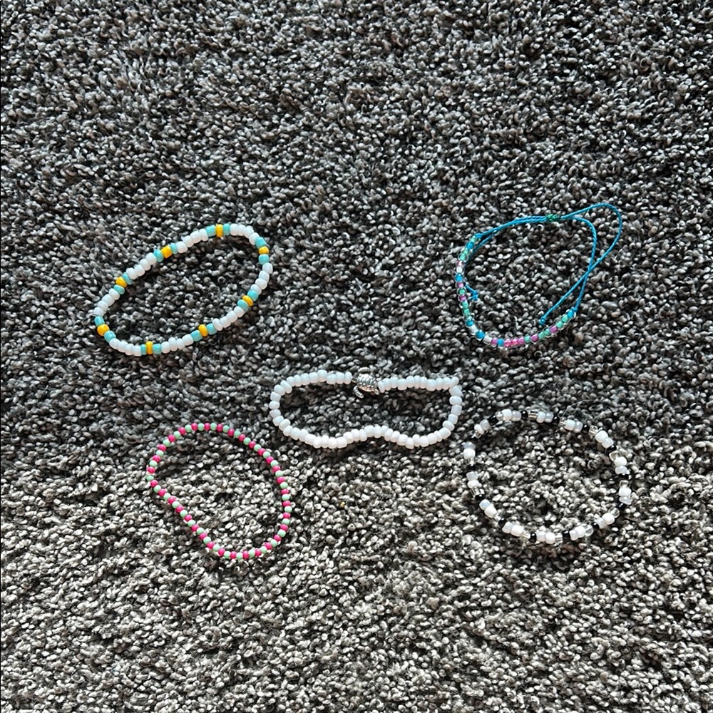 Colorful Beaded Kids Bracelet Set